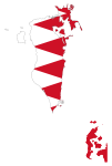 Bahrain Map Flag